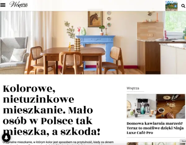 Publikacja projektu Radość nad Wisłą w Czas na Wnętrze