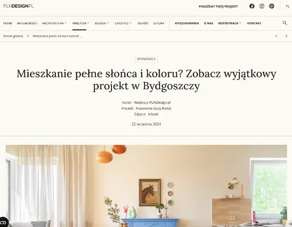 Publikacja projektu Radość nad Wisłą w PLN Design